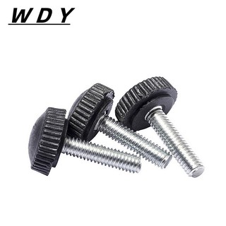 【 Jny 】 Vít vít tay màu đen M4 / M5 / M6 / M8, Vít đầu cao su, Vít tay cầm bằng nhựa đầu tròn hạt thẳng