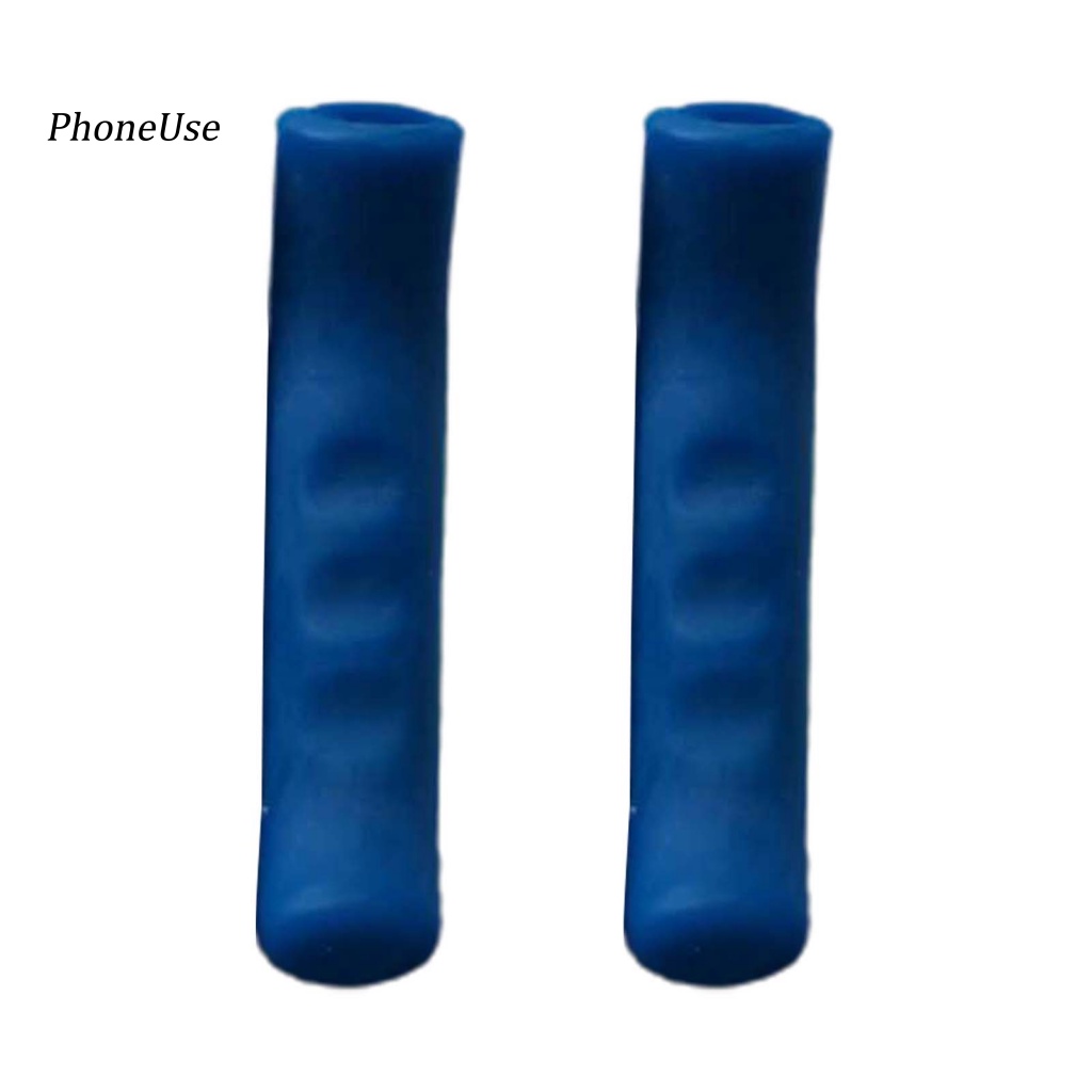 1 Cặp Vỏ Bọc Phanh Xe Đạp Bằng Silicon PU Màu Sáng Chống Trượt