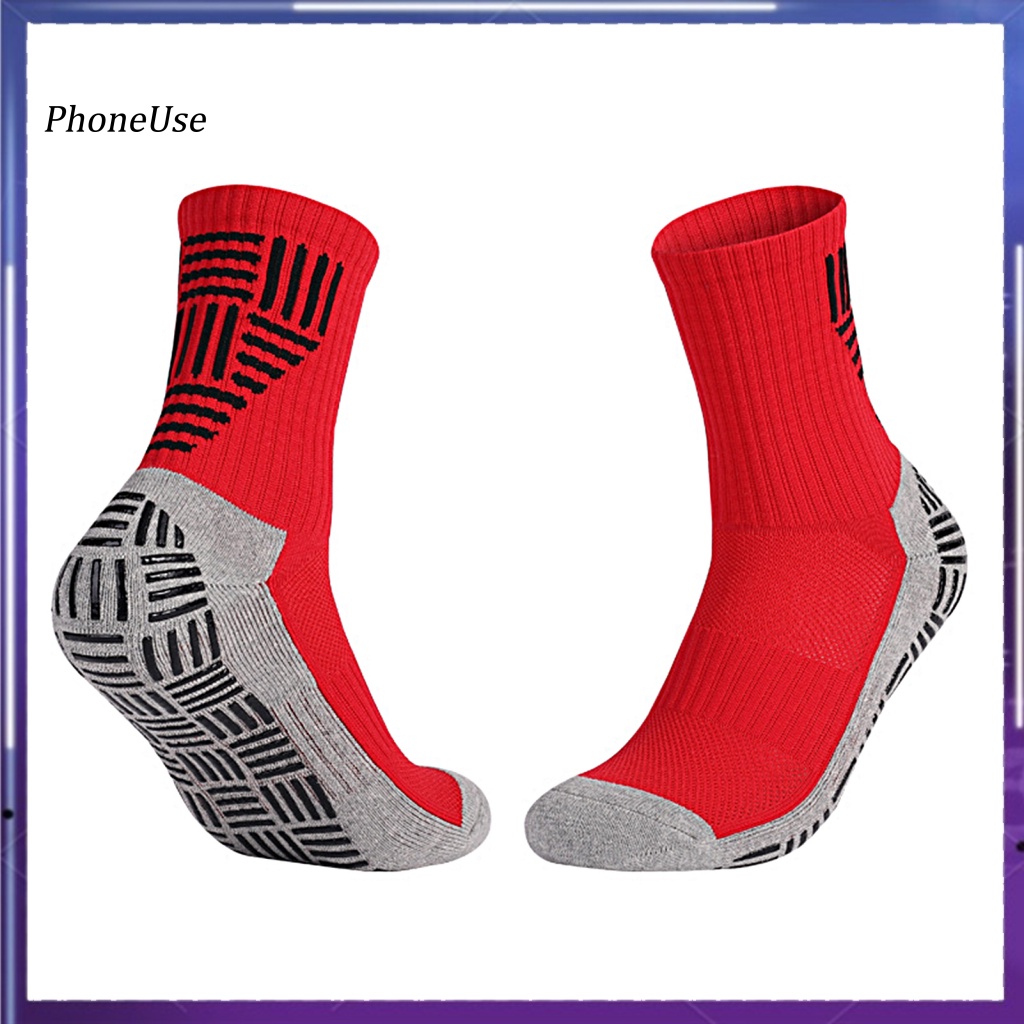 1 Đôi Tất Thể Thao Da PU Chống Trượt Thấm Hút Mồ Hôi Cho Nam