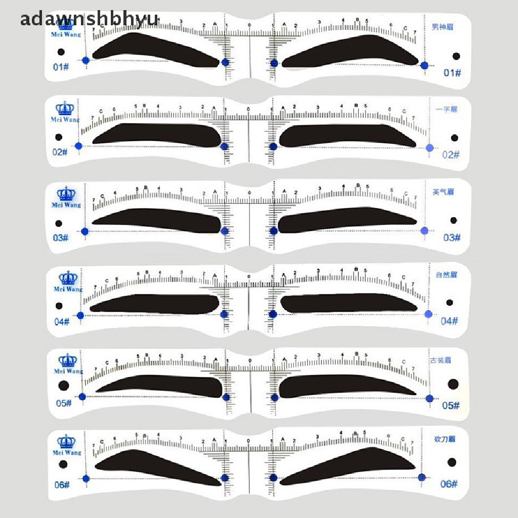 Set 12 Khuôn Kẻ Định Hình Lông Mày adawnshbhyu Tiện Lợi Dành Cho Trang Điểm