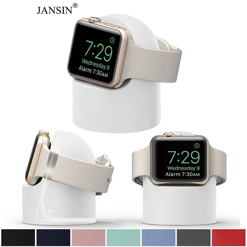 Giá đỡ sạc đồng hồ thông minh JANSIN bằng silicon thích hợp cho iwatch ultra 8 SE 7 6 5 4 3 42/38/40/41/44/45/49mm