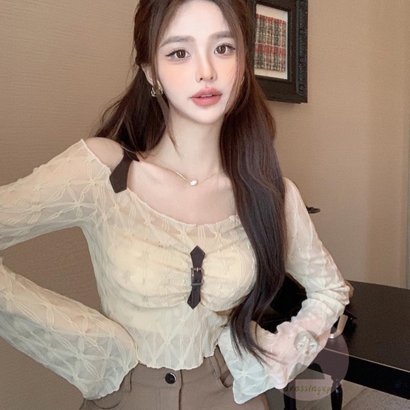 Áo Thun Nữ Dài Tay Cổ Tròn Thời Trang Hàn