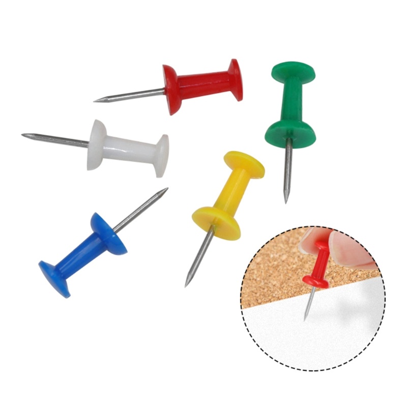 Set 100 Ghim Nhựa Gắn Bản Đồ / Ghim Cài Hình Bản Đồ Dùng Tiện Dụng