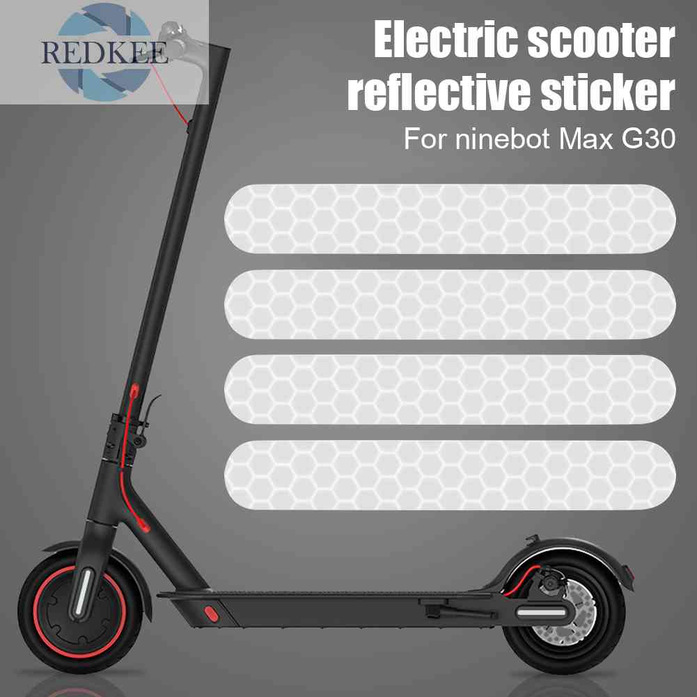 Bộ 4 Miếng Dán Phản Quang An Toàn Vào Ban Đêm Cho Xe Điện Ninebot MAX