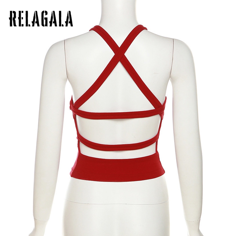 Áo Tank Top Hở Lưng Màu Trơn Thời Trang 2023 Quyến Rũ Cho Nữ