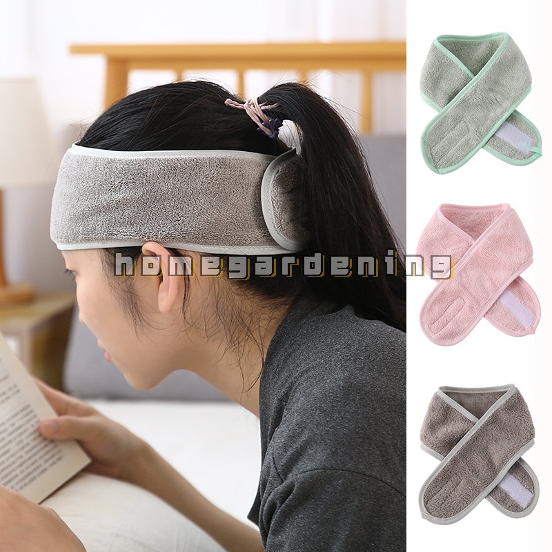 Băng Đô Cài Tóc Rửa Mặt Bằng Vải Lông Cừu San Hô Mềm Mại Cho Nữ