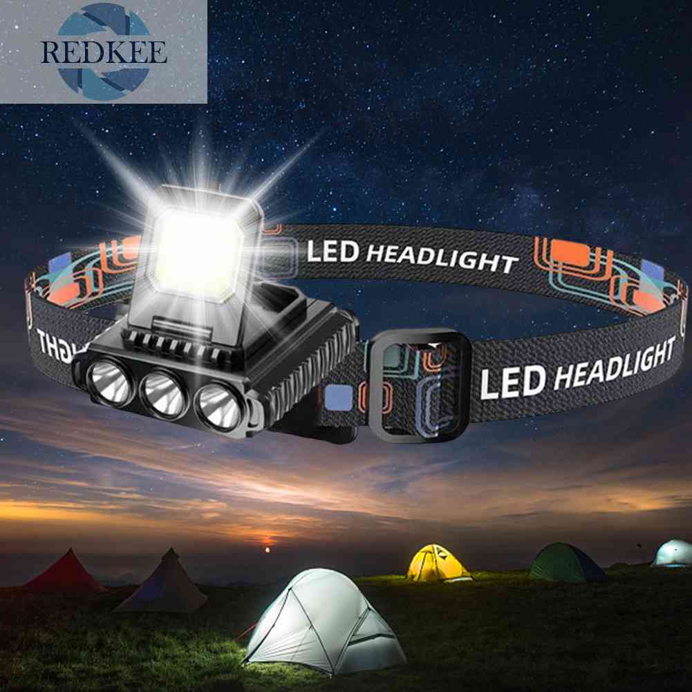 Đèn LED COB Cổng Sạc USB Kẹp Mũ Lưỡi Trai Có Thể Điều Chỉnh Cho Hoạt Động Ngoà