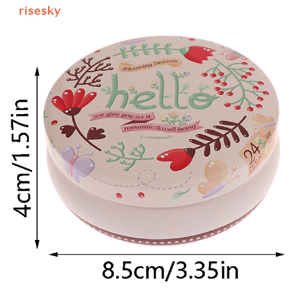 1 Hộp Thiếc Đựng Bánh Macaron / Trang Sức / Kẹo / Đồ Tráng Miệng Hình Tròn Cỡ Nhỏ