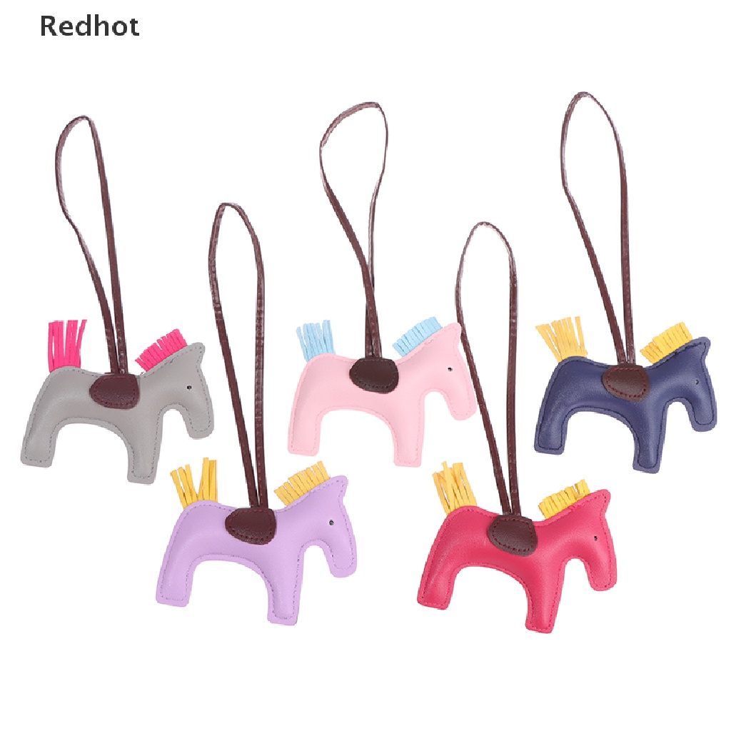 Móc Khóa Da PU Thủ Công Hình Ngựa Cho Nữ