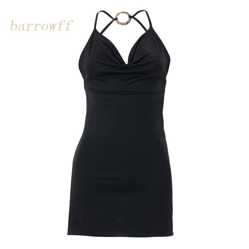 Đầm không tay dáng ôm Cổ Chữ V Khoét Sâu Hở Lưng Quyến Rũ