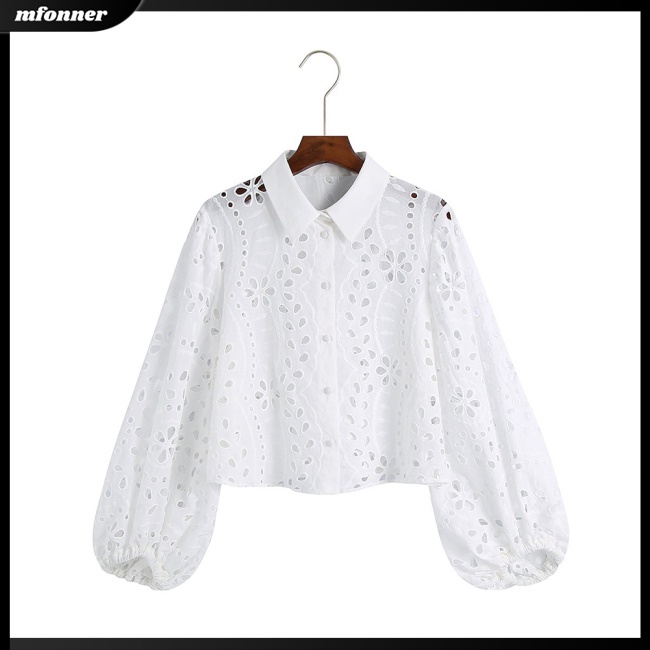 Áo Khoác Cardigan Tay Dài Phồng Thêu Họa Tiết Màu Sắc Thời Trang Cho Nữ