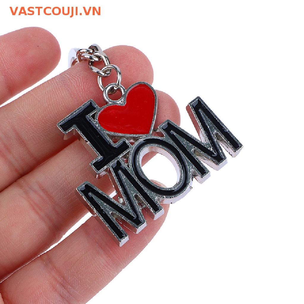 1 Móc Khóa I Love Dad Mom PaPa Mama