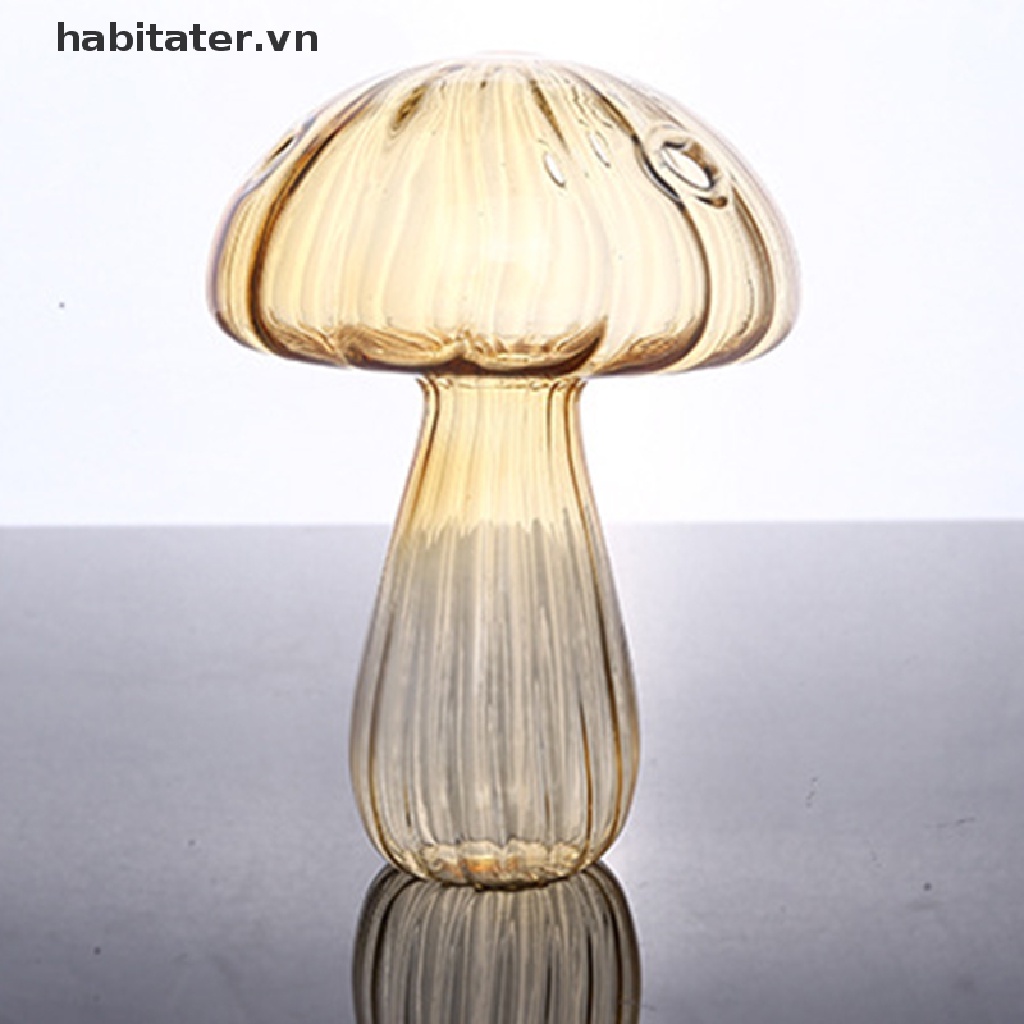 Bình Hoa Thủy Tinh Hình Nấm Sáng Tạo Trang Trí Nhà Cửa