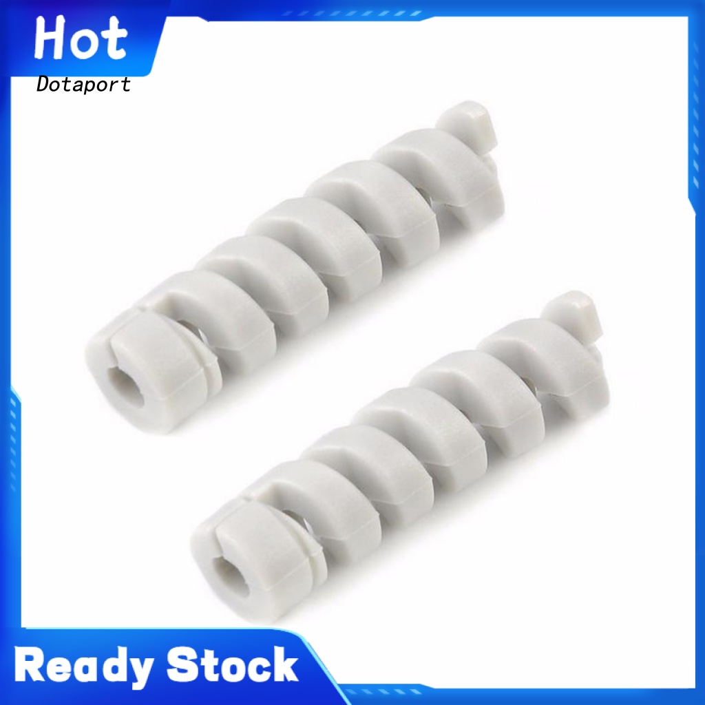 1 Cặp Dây Quấn Bảo Vệ Dây Cáp Sạc / Điện Thoại / Máy Tính / Laptop Hình Xoắn Ốc Bằng Nhựa Bền Chống Rối