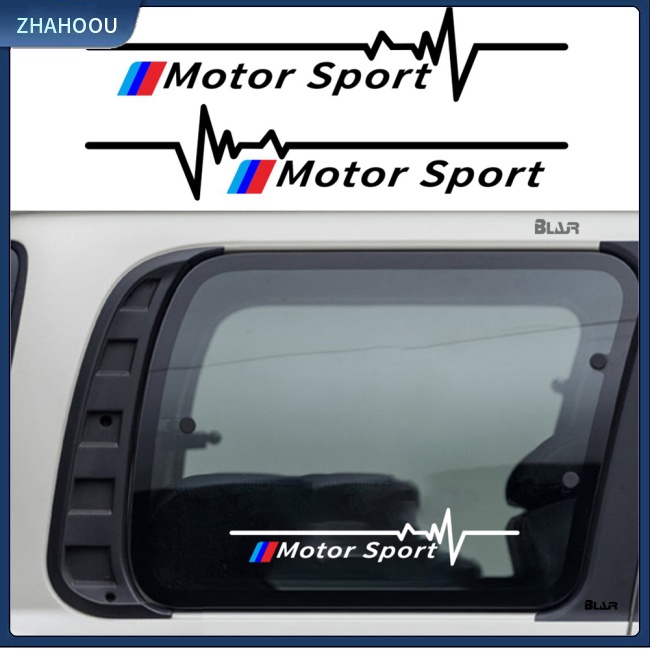 ☃Nhà Cửa☃ 1 Cặp Miếng Dán Trang Trí Cửa Sổ Xe Hơi Họa Tiết Kẻ Sọc In Chữ Độc Đáo