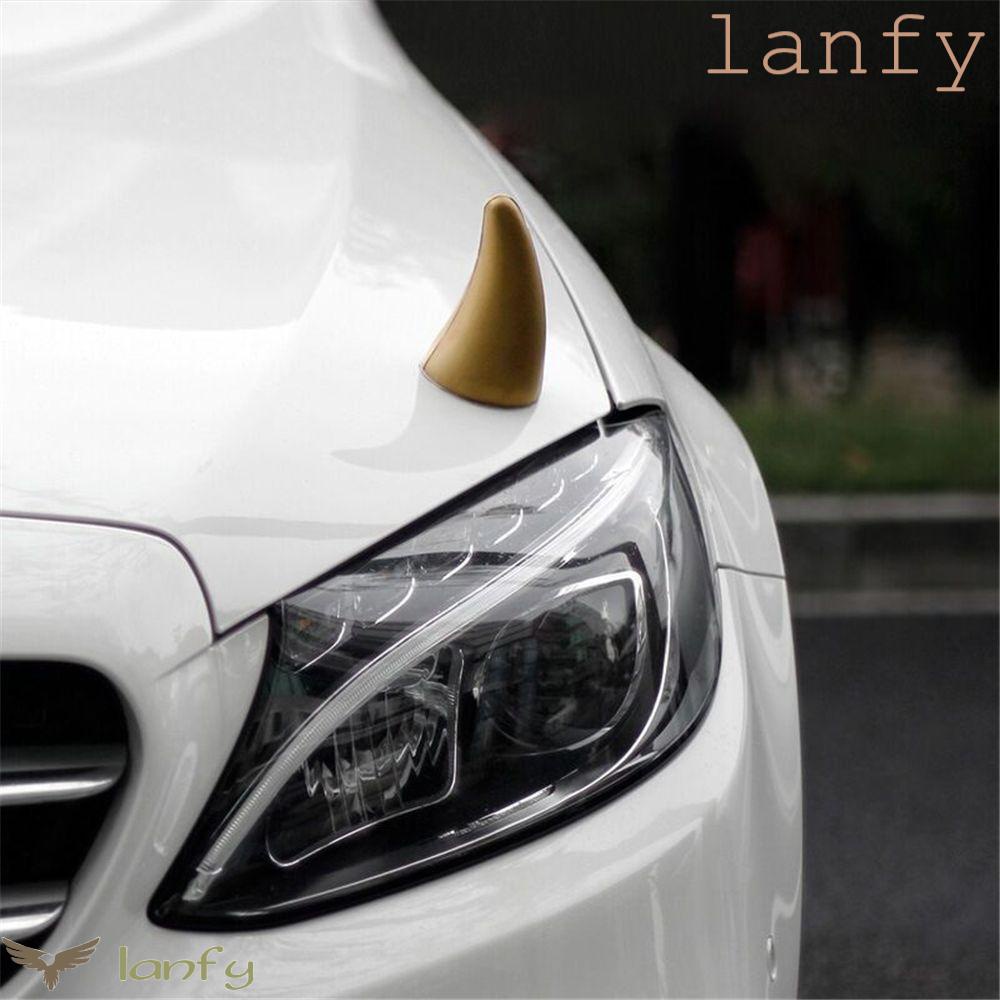 Miếng Dán Trang Trí Nóc Xe Hơi Bằng PU Hình Sừng Quỷ 3D Sáng Tạo