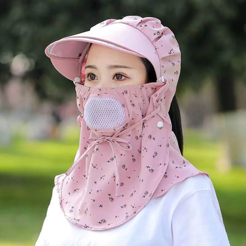 Ygt Mũ Chống Nắng Chống Tia Cực Tím Có Tấm Che Mặt Và Cổ Tiện Dụng Cho Nữ