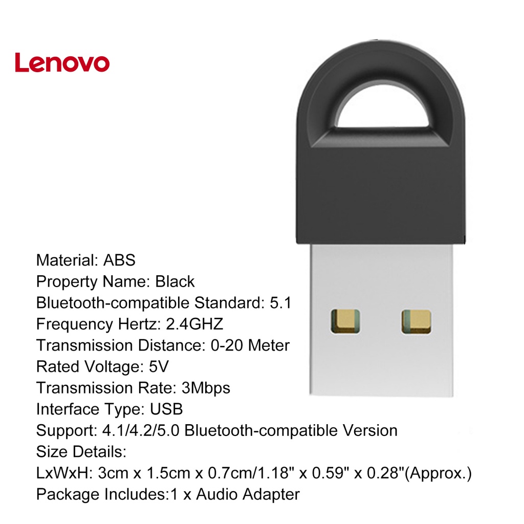 Thiết bị nhận tín hiệu âm thanh Bluetooth 5.1 LENOVO cho máy tính