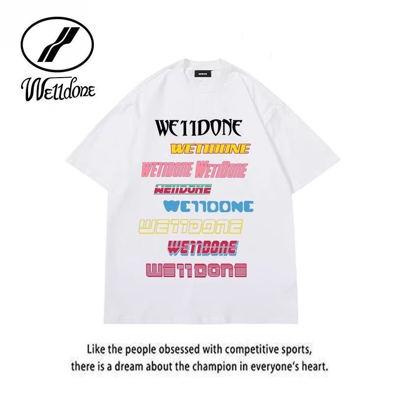 Áo Thun Tay Ngắn In Hình Rèm Cửa Lanbos WE11DONE Phong Cách Đường Phố Mỹ Thời Trang Cho Nam Và Nữ