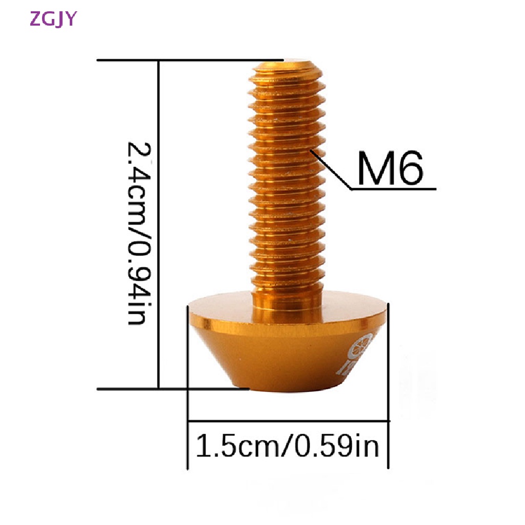 Bộ 4 Ốc Vít Hợp Kim Nhôm ZGJY M6 Gắn Phanh Xe Đạp Leo Núi Mới