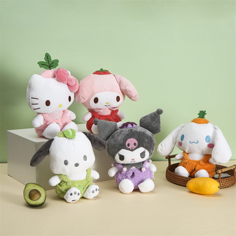 SANRIO Đồ chơi nhồi bông Hình Kuromi Hello Kitty Cinnamoroll Đáng Yêu Cho Bé