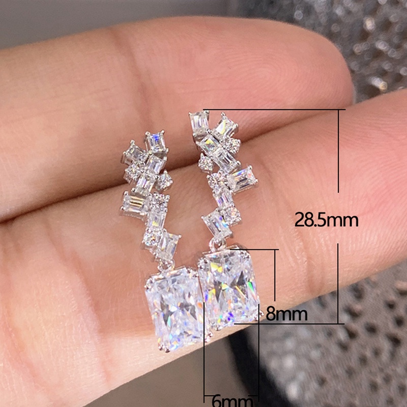 Bông Tai Đính Đá Zircon Thời Trang Dành Cho Nữ