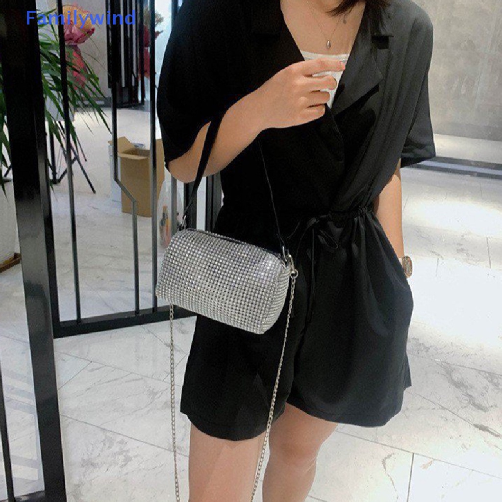 Túi Đeo Chéo Đính Đá Lấp Lánh Thời Trang Cho Nữ