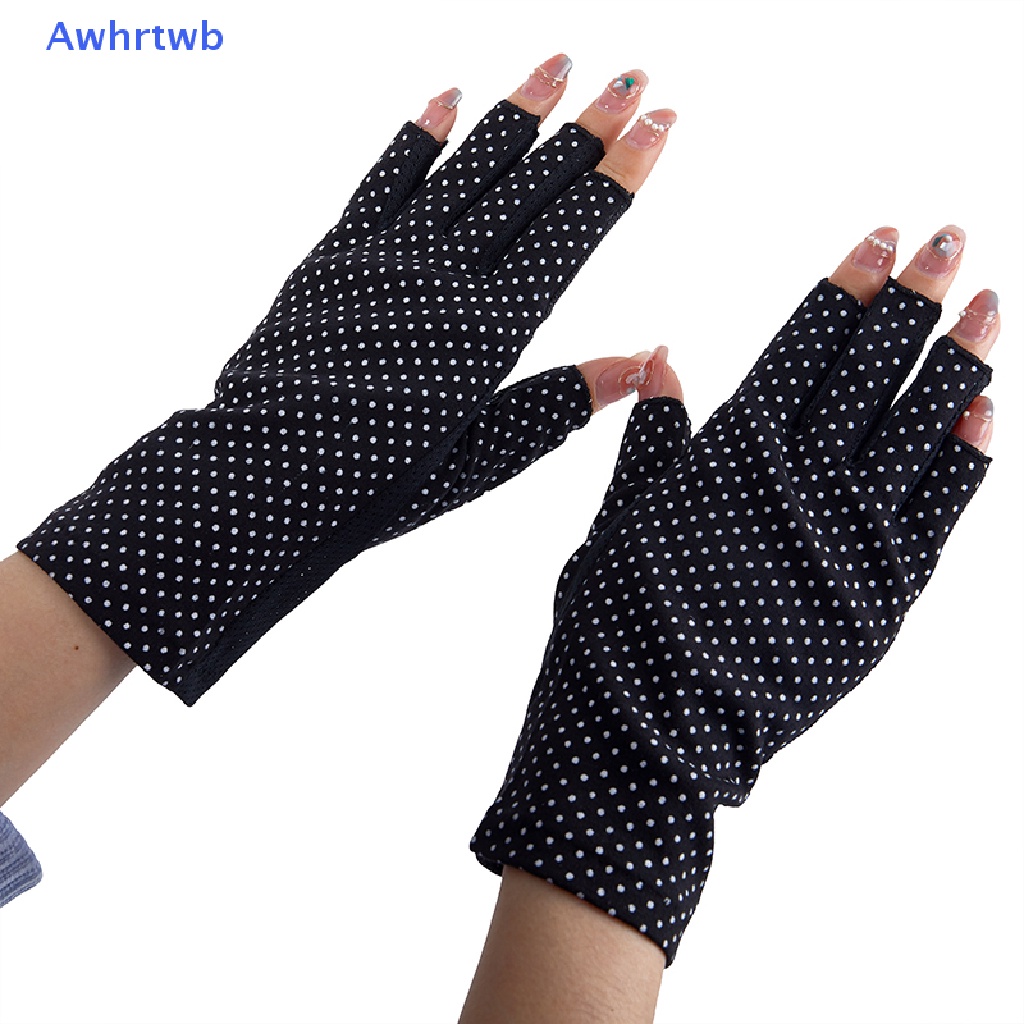 1 Cặp Găng Tay Chống Tia UV Không Xỏ Ngón Cho Đèn LED / Dụng Cụ Làm Móng Mới