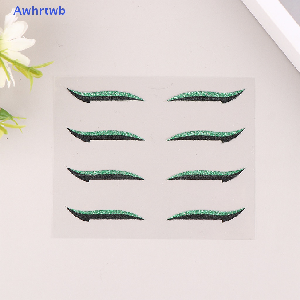 Set 4 Cặp Lông Mi Giả 3D Tự Dính Kim Tuyến Kèm Bút Kẻ Mắt Mới