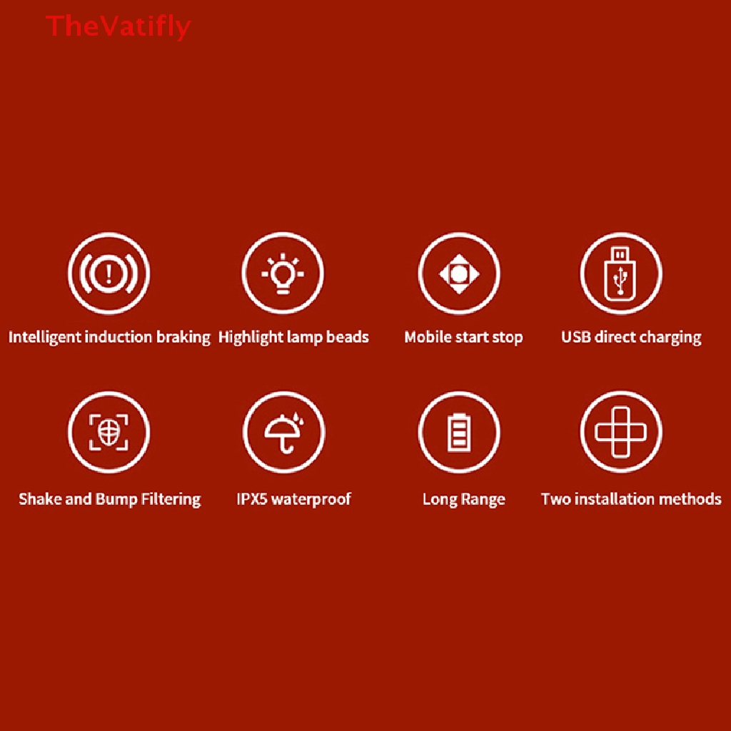 Đèn LED Đuôi Xe Đạp Thông Minh Chống Nước IPX5 Kèm Sạc USB Loại C