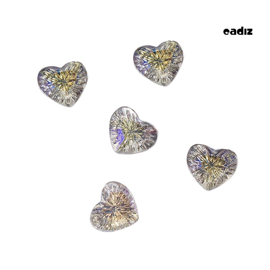 Set 5 Hộp Phụ Kiện Trang Trí Móng Tay Lấp Lánh Xinh Xắn