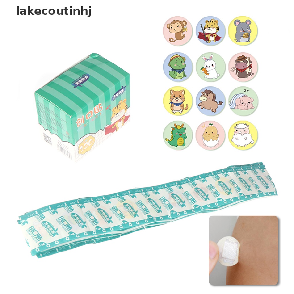 Hộp 120 Băng Cá Nhân Tròn Thoáng Khí Chống Thấm Nước Cho Bé