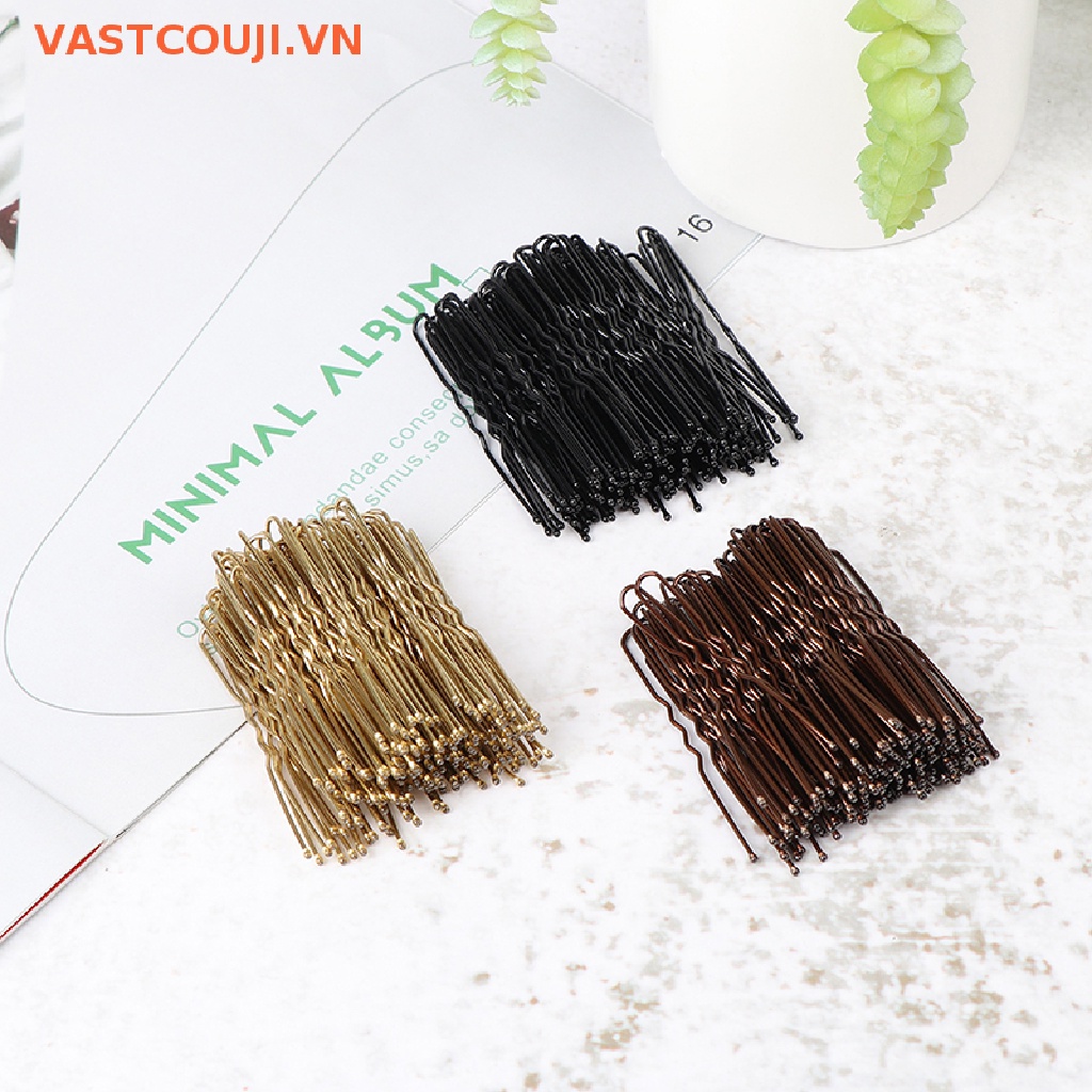 Set 50 Kẹp Tăm Chữ U Gợn Sóng Tạo Kiểu Tóc Cho Nữ