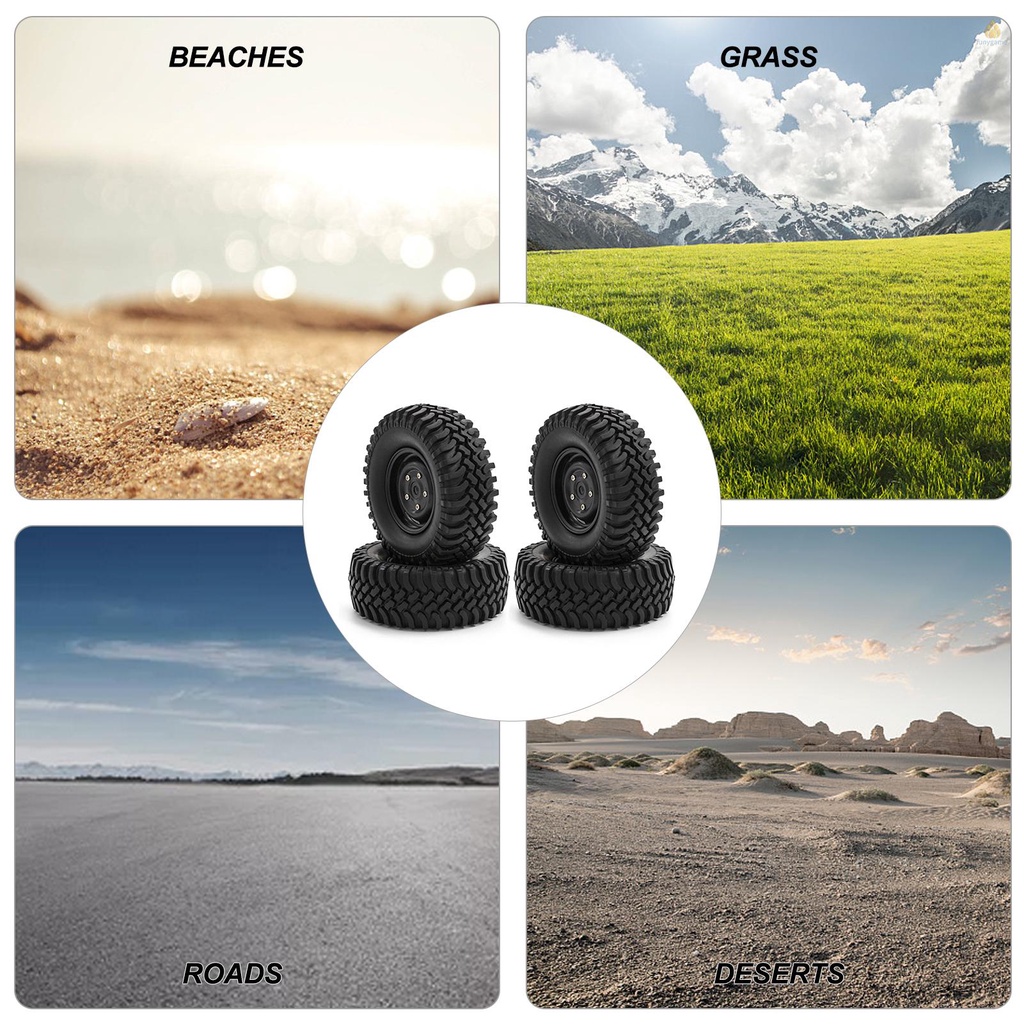 Set 4 Bánh Xe 1.9inch Thay Thế Chuyên Dụng Cho Xe Điều Khiển 1 / 10 TRX4 Axial SCX10 90046 SCX10 III AXI03007 AXI03003 RC