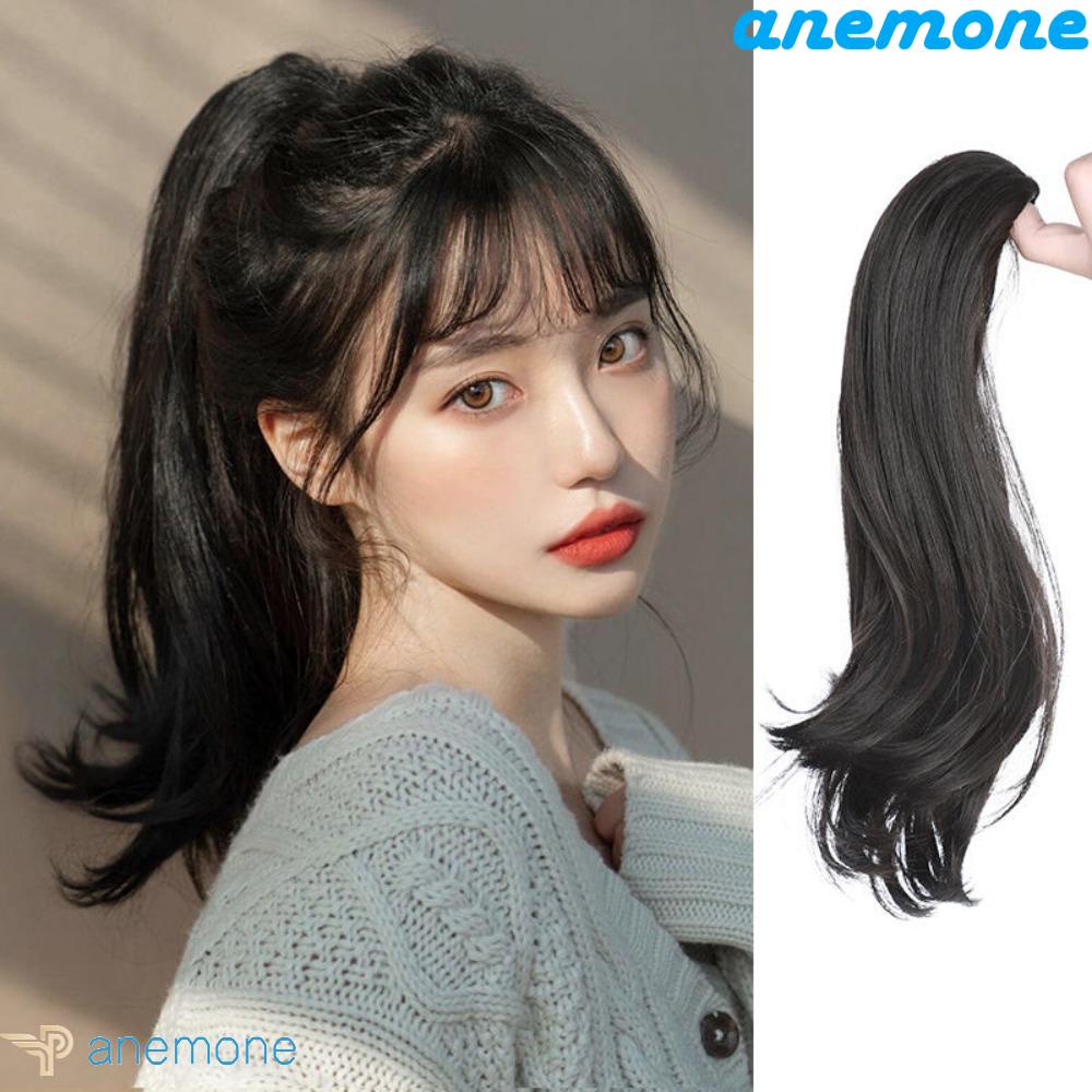 Tóc Giả Đuôi Ngựa Xoăn Dài Màu Nâu Tự Nhiên Dành Cho Nữ