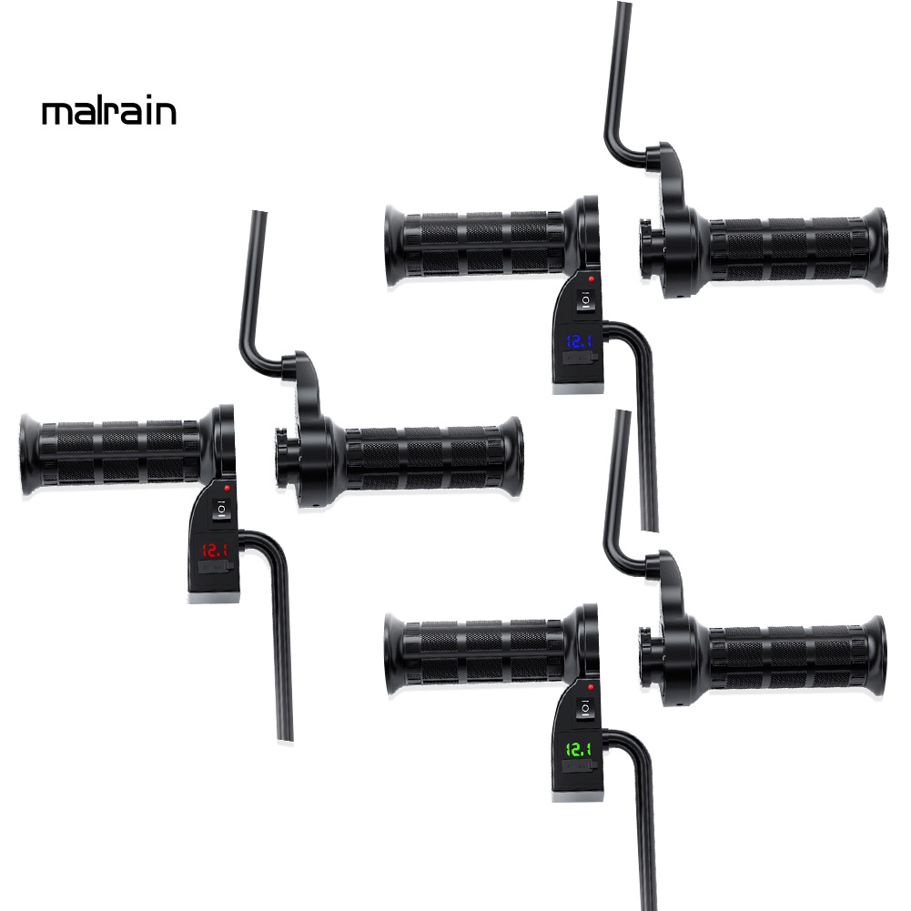 Bộ 2 Màn Hình Hiển Thị Điện Áp USB 12V Cho Tay Lái Xe Máy