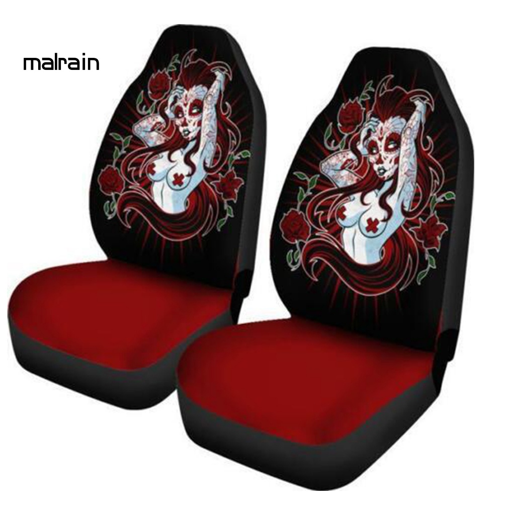 Vỏ Bọc Bảo Vệ Ghế Ngồi Xe Hơi In Hình Đầu Lâu Độc Đáo