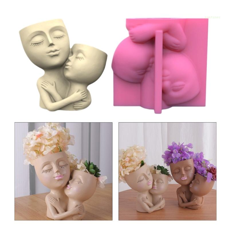 Khuôn Silicon Làm Giá Đỡ Chậu Hoa / Chậu Cây Hình Học 3D