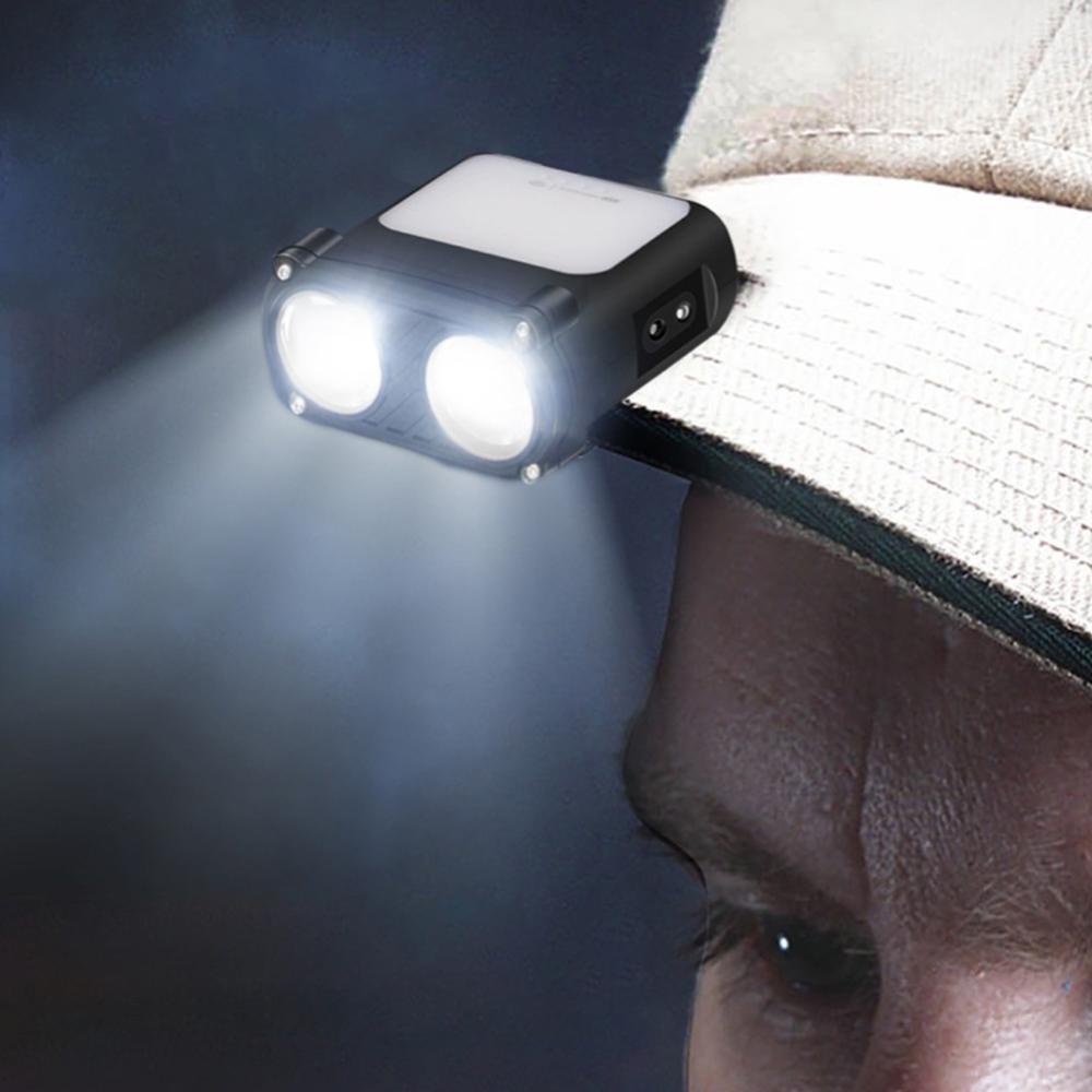 Đèn LED Mini Đeo Đầu 5 Chế Độ Kèm Sạc USB Tiện Dụng H2R6