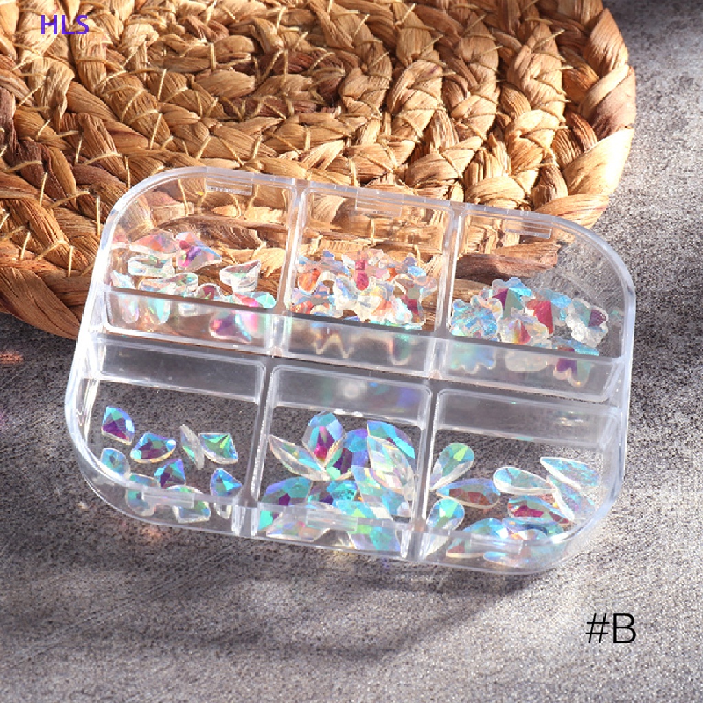 Hộp 6 Kích Cỡ AB / Đính Đá Pha Lê Nhiều Màu Sắc