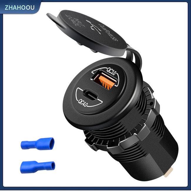 ☃Phụ Kiện Trang Trí Nhà Cửa Kiểu Dáng Dễ Thương Xinh Xắn☃ Tẩu Sạc Điện Thoại / Máy Tính Bảng 5v 3a 60w Qc3.0 Hai Cổng Usb Cho Xe Hơi / Tàu Thuyền