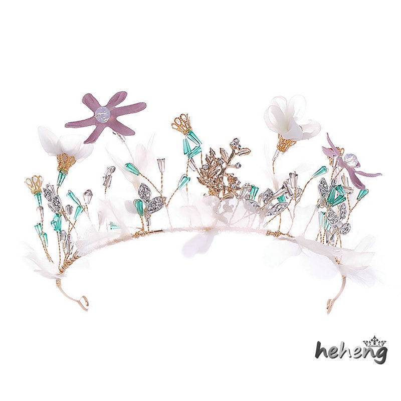 Băng Đô Cài Tóc Hình Vương Miện Có Đính Đá Lấp Lánh