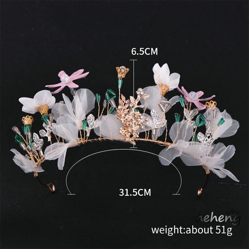 Băng Đô Cài Tóc Hình Vương Miện Có Đính Đá Lấp Lánh