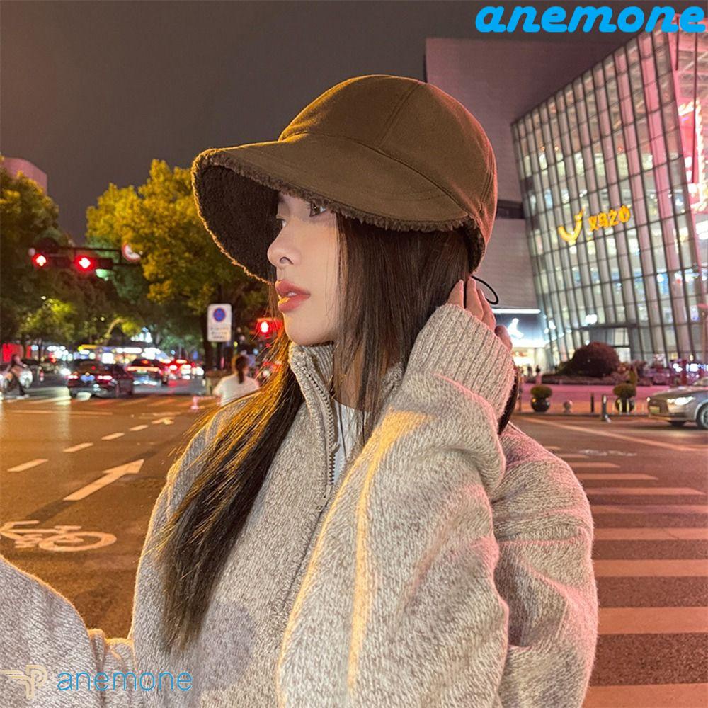 Nón Tai Bèo Phủ Lông Mềm Mại Giữ Ấm Mùa Thu Đông Cho Nữ