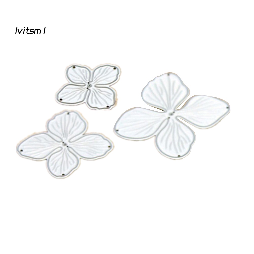 Set 3 Khuôn Cắt Giấy Kim Loại Hình Hoa Xinh Xắn