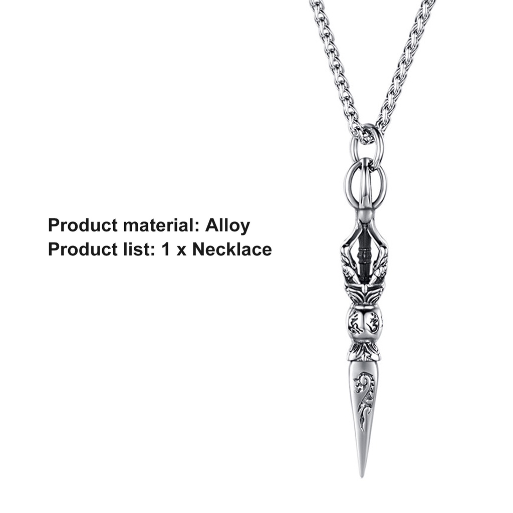 Vòng cổ Hợp Kim Trang Trí Mặt Hình Phật Phong Cách Vintage Cho Nam