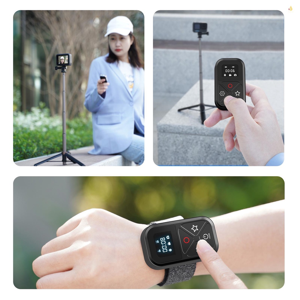 TELESIN Thiết Bị Điều Khiển Từ Xa Thông Minh Không Dây 80M mynivn) Telel Resin GP-Rmt10 Tp-Rmt10 Màn Hình LED Hiển Thị 80M 111100