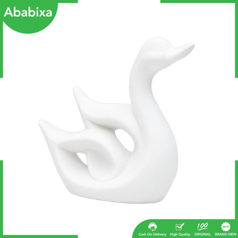[Ababixa] Tượng Thiên Nga Bằng Gốm Điêu Khắc Hiện Đại Trang Trí Bàn Làm Việc