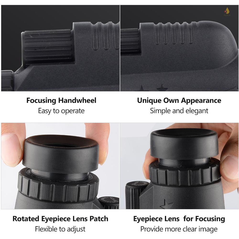 Kính Viễn Vọng Một Mắt 40X60 HD Chống Thấm Nước Chống Bụi Chống Thấm Nước Có Túi Đựng Điện Thoại