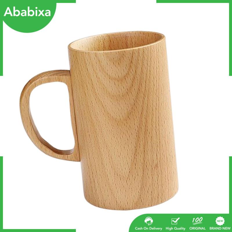 Cốc Uống Trà / Cà Phê Có Tay Cầm Bằng Gỗ 150ml / 300ml Phong Cách Nhật Bản